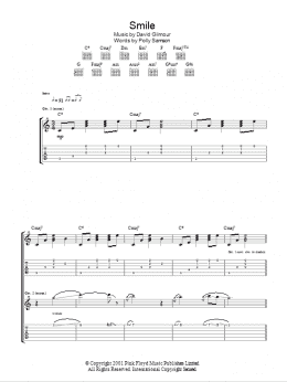 page one of Smile (Guitar Tab)