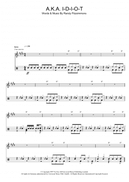 page one of A.K.A. I-D-I-O-T (Drums)