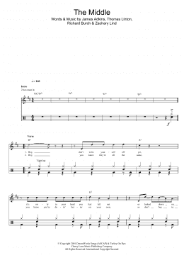 page one of The Middle (Drums)