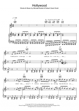 page one of Hollywood (Piano, Vocal & Guitar Chords)