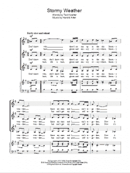 page one of Stormy Weather (SSA Choir)