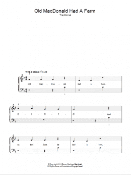 page one of Old MacDonald (Easy Piano)
