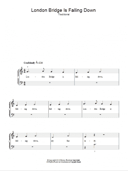 page one of London Bridge (Easy Piano)