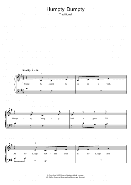 page one of Humpty Dumpty (5-Finger Piano)