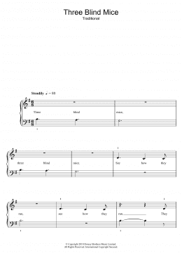 page one of Three Blind Mice (5-Finger Piano)