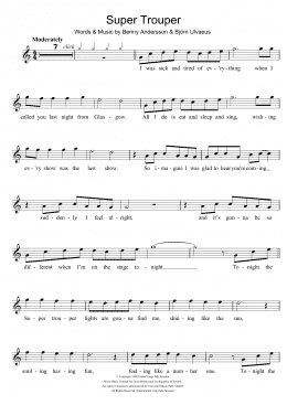 page one of Super Trouper (Flute Solo)