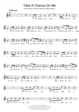 page one of Take A Chance On Me (Recorder)