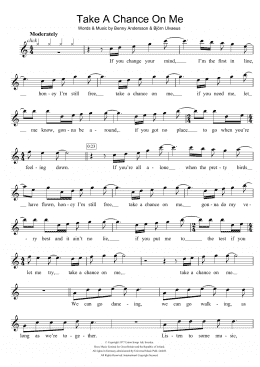 page one of Take A Chance On Me (Flute Solo)