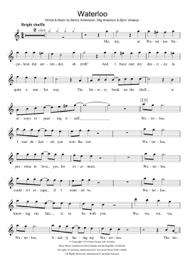 page one of Waterloo (Violin Solo)