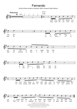 page one of Fernando (Violin Solo)