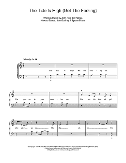 page one of The Tide Is High (Get The Feeling) (5-Finger Piano)
