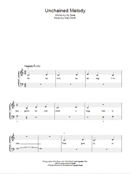 page one of Unchained Melody (Easy Piano)
