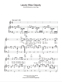 page one of Lawdy Miss Clawdy (Piano, Vocal & Guitar Chords)