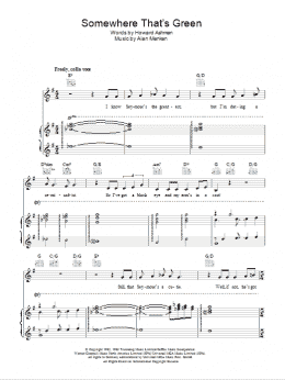 page one of Somewhere That's Green (Piano, Vocal & Guitar Chords)