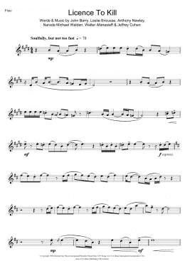 page one of Licence To Kill (Flute Solo)