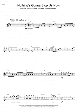 page one of Nothing's Gonna Stop Us Now (Flute Solo)