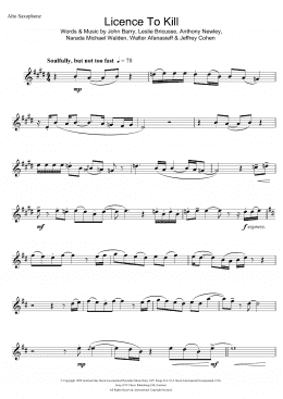 page one of Licence To Kill (Alto Sax Solo)