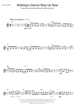page one of Nothing's Gonna Stop Us Now (Alto Sax Solo)