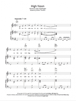 page one of High Noon (Piano, Vocal & Guitar Chords)