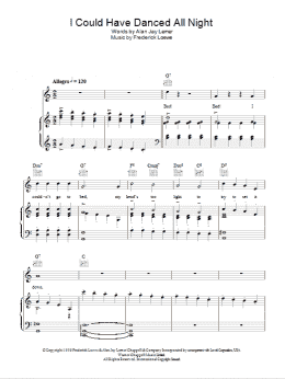 page one of I Could Have Danced All Night (Piano, Vocal & Guitar Chords (Right-Hand Melody))