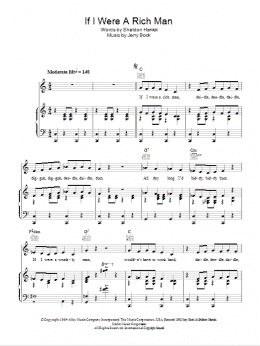 page one of If I Were A Rich Man (from Fiddler On The Roof) (Piano, Vocal & Guitar Chords (Right-Hand Melody))