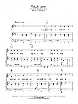 page one of Matchmaker (from Fiddler On The Roof) (Piano, Vocal & Guitar Chords)
