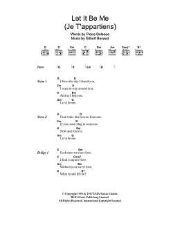 page one of Let It Be Me (Je T'appartiens) (Guitar Chords/Lyrics)