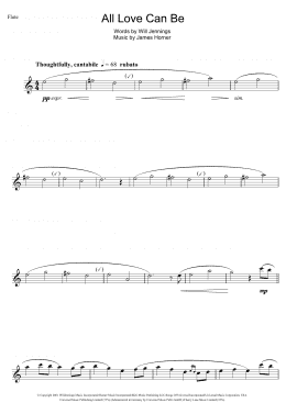 page one of All Love Can Be (from A Beautiful Mind) (Flute Solo)