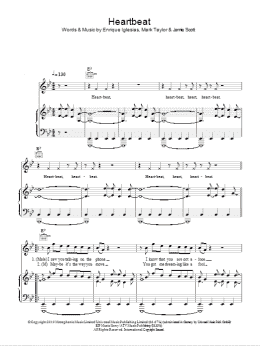 page one of Heartbeat (Piano, Vocal & Guitar Chords)