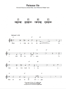 page one of Release Me (Piano Chords/Lyrics)
