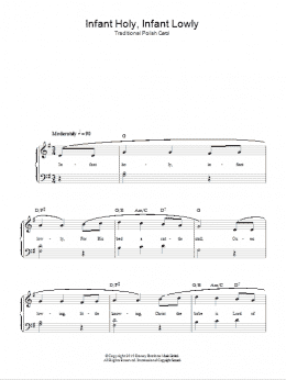 page one of Infant Holy, Infant Lowly (Piano, Vocal & Guitar Chords)