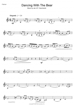 page one of Dancing With The Bear (from Finding Neverland) (Clarinet Solo)