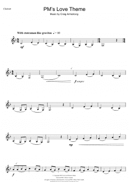 page one of P.M.'s Love Theme (from Love Actually) (Clarinet Solo)