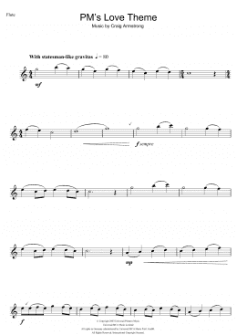 page one of P.M.'s Love Theme (from Love Actually) (Flute Solo)