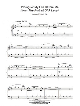 page one of Prologue: My Life Before Me (Piano Solo)