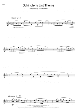 page one of Schindler's List (Flute Solo)