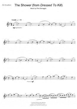 page one of The Shower (from Dressed To Kill) (Alto Sax Solo)