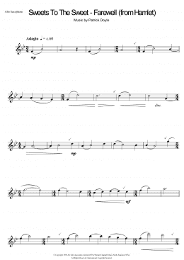 page one of Sweets To The Sweet - Farewell (from Hamlet) (Alto Sax Solo)