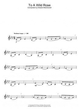 page one of To A Wild Rose (Alto Sax Solo)