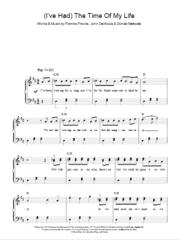 page one of (I've Had) The Time Of My Life (Easy Piano)
