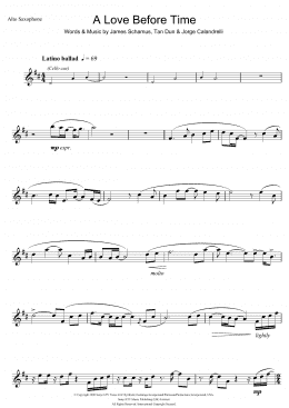 page one of A Love Before Time (Alto Sax Solo)