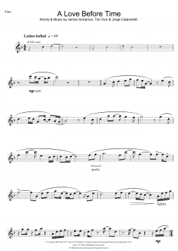 page one of A Love Before Time (Flute Solo)