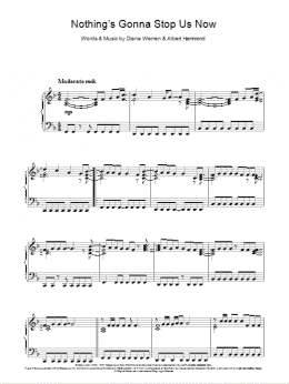 page one of Nothing's Gonna Stop Us Now (Piano Solo)