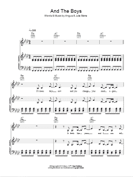 page one of And The Boys (Piano, Vocal & Guitar Chords)