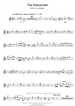 page one of The Sidewinder (Clarinet Solo)