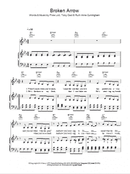 page one of Broken Arrow (Piano, Vocal & Guitar Chords)
