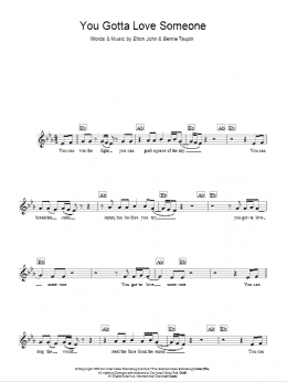 page one of You Gotta Love Someone (Lead Sheet / Fake Book)