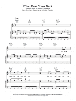 page one of If You Ever Come Back (Piano, Vocal & Guitar Chords)