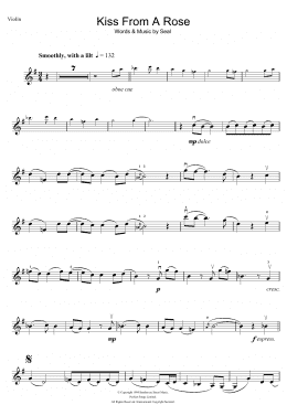 page one of Kiss From A Rose (Violin Solo)