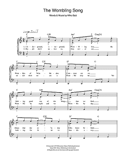 page one of The Wombling Song (Easy Piano)